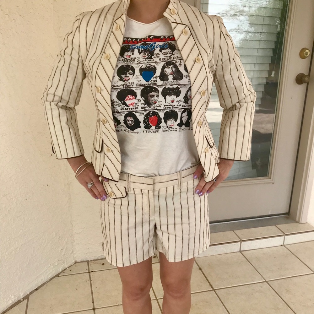 BCBG short set. Gorgeous Military style jacket.